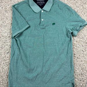 Banana Republic Medium Slim Fit Pique Polo Shirt Short Sleeve Mens Green